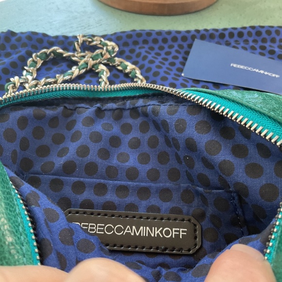 Rebecca Minkoff Spike Studded Peacock Mini Crossbody “Like New” - Picture 11 of 12